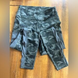 Fabletics Dark Camo Powerhold Leggings